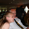 Rachael and her dad Mark, awaiting food