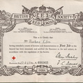 Barbara Glenny Red Cross certificate